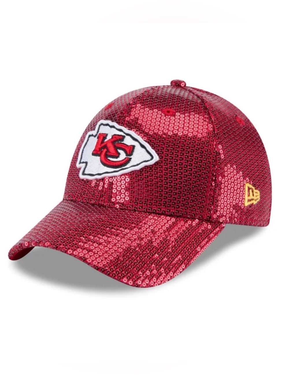 New Era Women's Kansas City Chiefs Red Sequin 9Forty Adjustable Hat NFL